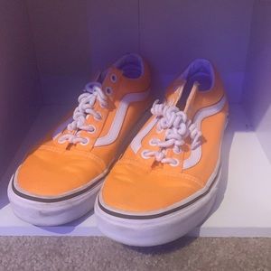 Bright neon orange vans
